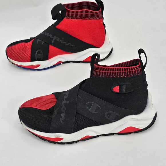 CHAMPIONS CP100231Y RED/BLACK RALLY CROSSOVER BOYS GS SNEAKERS SIZE US 4.5Y - Picture 5 of 8